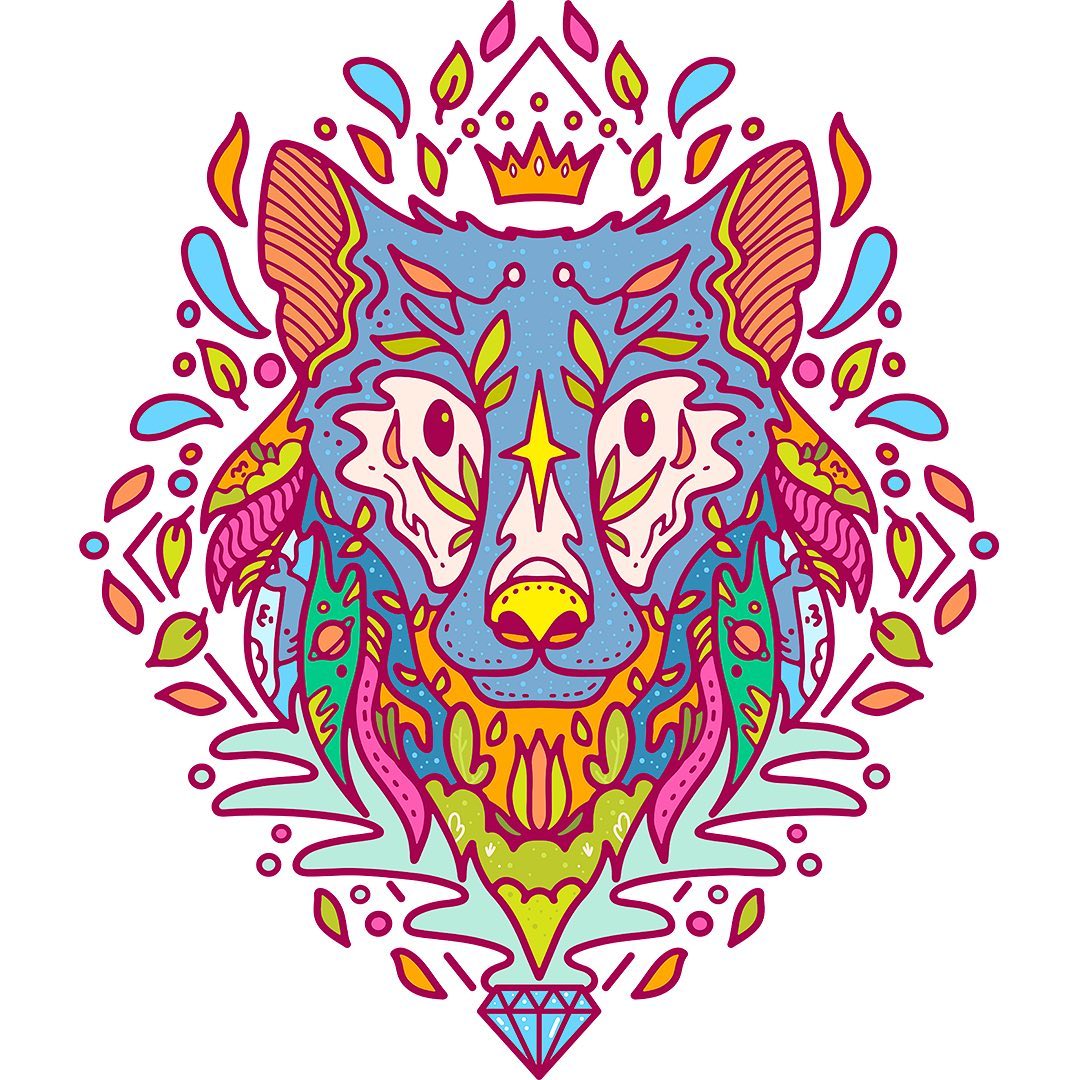 DesignByHümans - Nature Wolf: Known for being one to stray from the pack, bring balance, and showcase vibrant colors. Art by PentoolKnight (aka @arievsoeharto) in our discover weekly round up.

#desig...