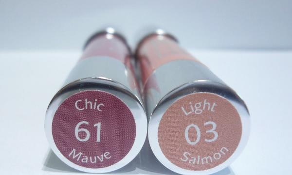 Beyu блеск-бальзам для губ color touch lip biggie № 03 Light Salmon и № 61 Chic Mauve