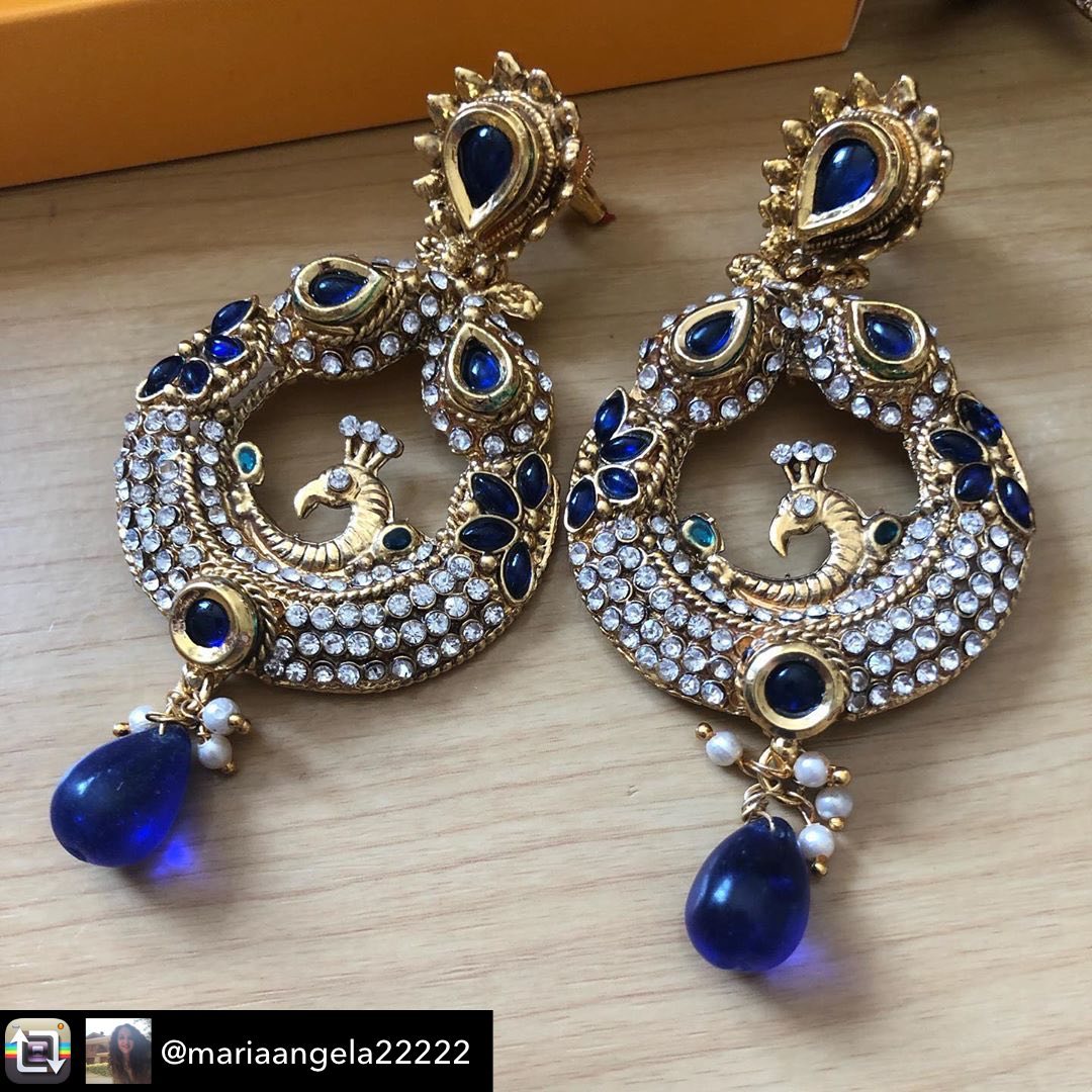 Mirraw - @mariaangela22222 likes the kundan peacock motif blue traditional earrings.It will compliment amazingly with any indian outfit.

Shop from the amazing earring collection on @mirraw.
Similar P...