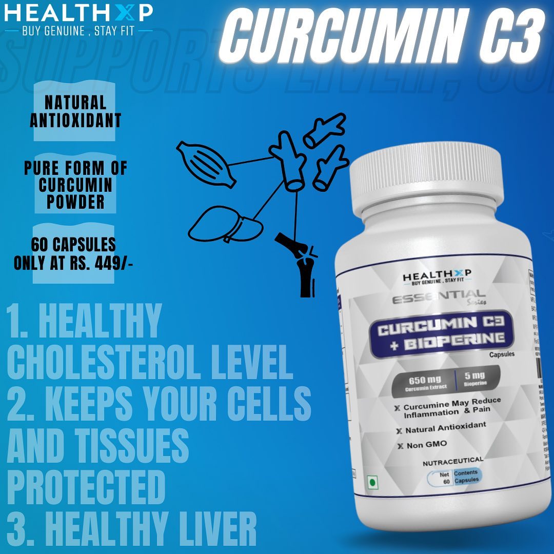 HealthXP® - Curcumin with Bioperine promotes the absorption of curcumin to help support liver, colon and musculoskeletal health as well as cell function.
.
Hit the link in bio for best offers✨
.
#heal...