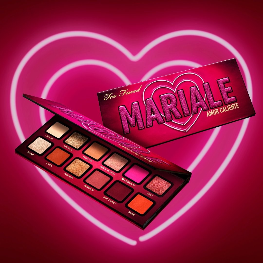 Too Faced Cosmetics - 🔥 Just dropped 🔥 Introducing our HOT collab with superstar beauty influencer & Too Faced BFF @Mariale! The NEW Amor Caliente eye & cheek palette is sexy, spicy, and limited-editi...