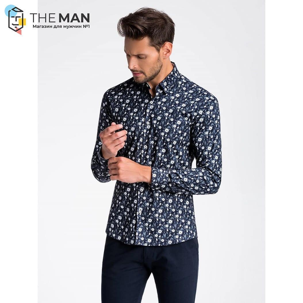 THE MAN - ❗️👉 Принимаем заказы! В наличии! 👉 👖👞👕 ❗️ 
Синяя хлопковая рубашка. Декорирована цветочным принтом. Рукава на манжетах.
Размер: s-m-l-xl-xxl
Цена: 449 грн
Состав: 60% хлопок, 40% полиэстер
И...