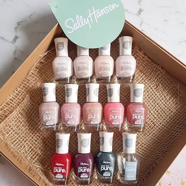 Sally Hansen - Aesthetic on 💯. Loving these perfectly pure polishes, all 16-free, plant-based and 100% vegan! (📷: @nailedbyk)