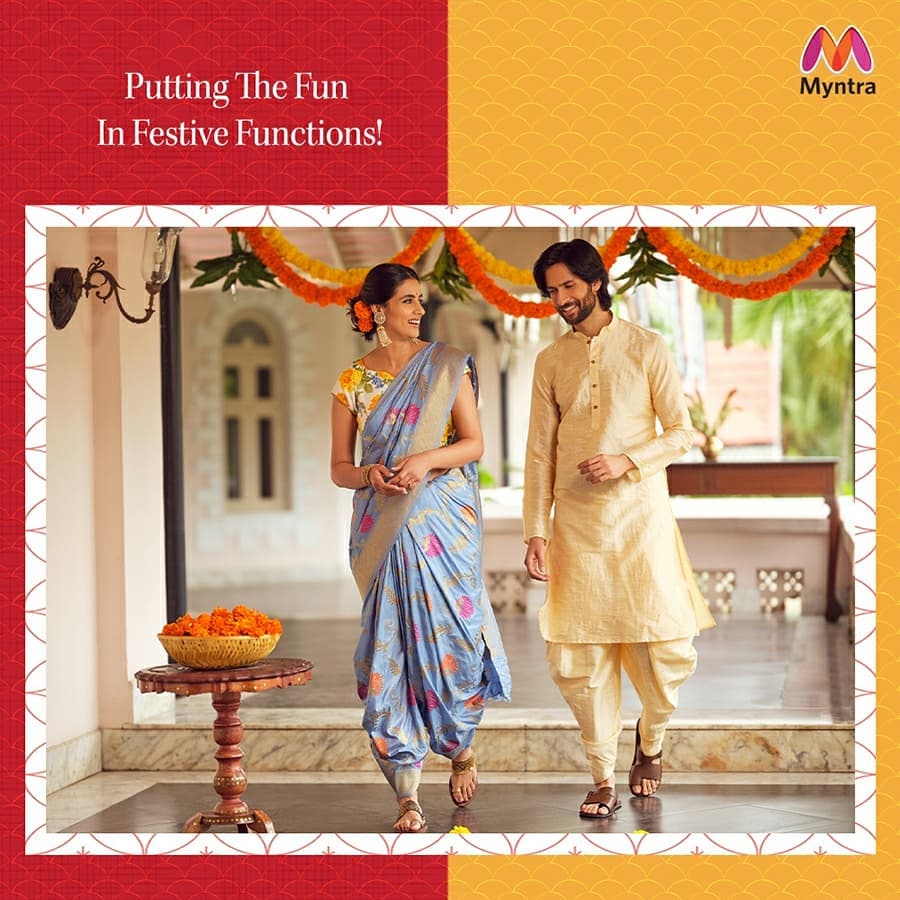 MYNTRA - Everything you need to add style into your celebrations - we’ve got you covered! For the best of festive fashion, tune in to the #Myntra app NOW. 

#MomentsStyledByMyntra #MyntraGetTheLook #M...