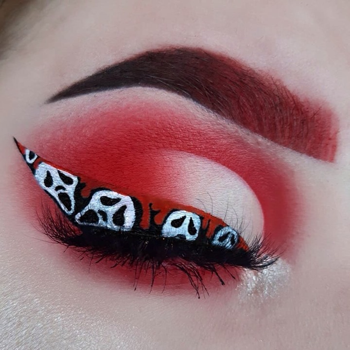 NYX Professional Makeup - "What's your favorite scary movie?" 📞 We're screaming over @jessielynniac's graphic liner ft. our That's The Point Eyeliner in 'Hella Fine' ❤️ Inspo: @indiaclaytonmua • #nyxc...