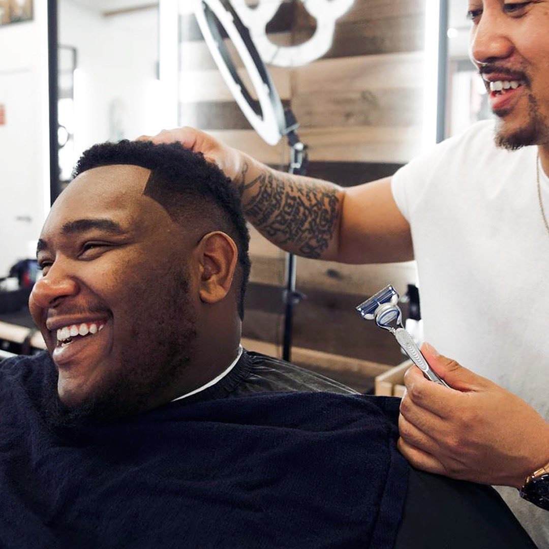 Gillette - Swipe to see @creamthebarber doing what he does best, cleaning up beard lines. His clients come in looking good, and leave looking even better.