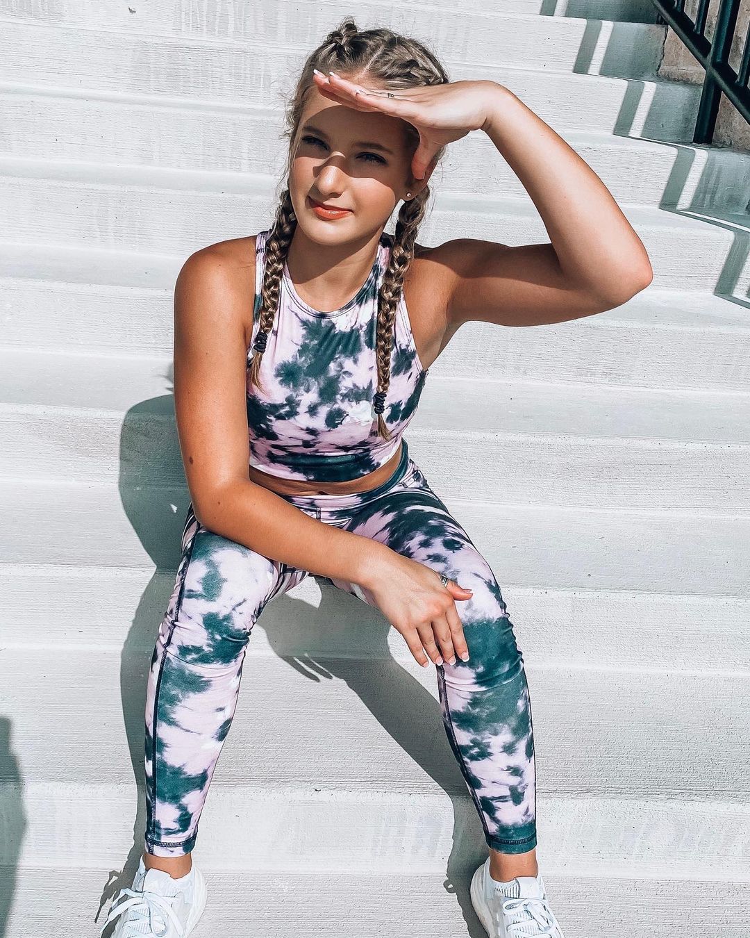 Ivory Ella - Our Orchid Tie Dye set looks good on @makaylamnoble.. and it's ON SALE today! Shop now, thank us later 🤍💜🖤 #IEForMe #WrittenInTheStars