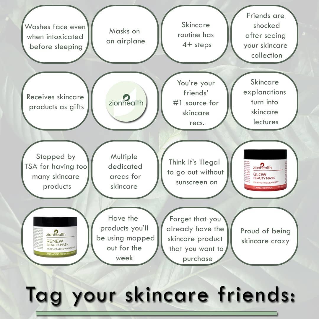 zion health - HOW SKINCARE OBSESSED ARE YOU? Head to our story for the Bingo template. Tag your other skincare obsessed friends. 🙃
#zionhealth #healingfromtheearth
.
.
.
.
.
#claymask #mask #skincarel...