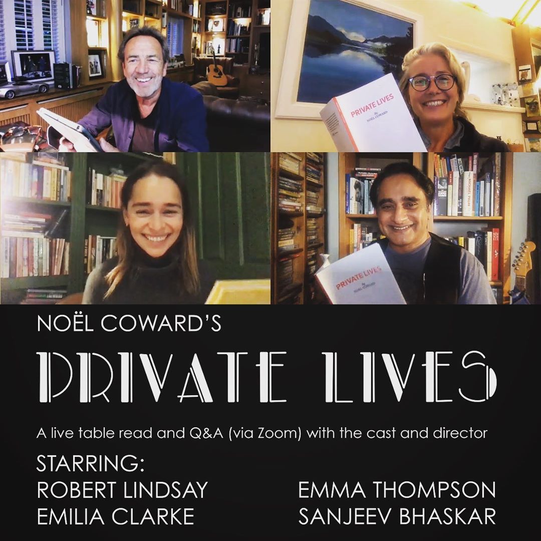 emilia_clarke - WE’RE DOING A PLAY!!!!!! 🎉🙌🎉
Myself, my life guru and soul’s guide Emma Thompson, the remarkable Robert Lindsey and the Uber talented Sanjeev Bhaskar. 

We will be “reading” (performin...