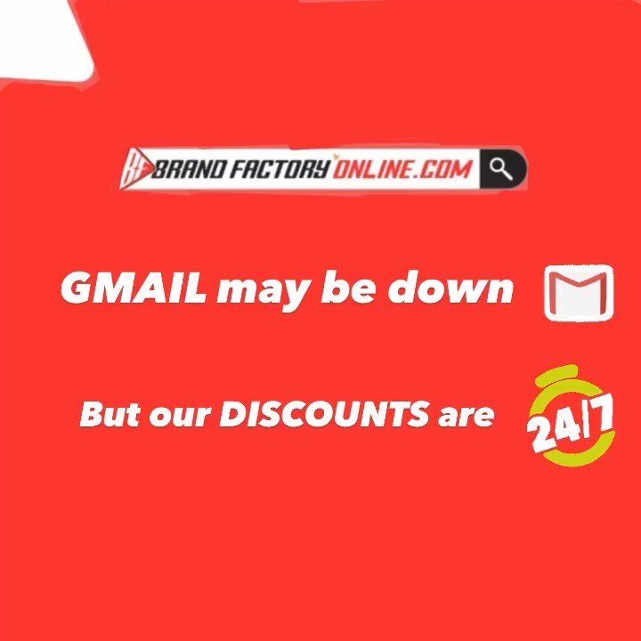 Brand Factory Online - Let’s have an optimistic “outlook” 🤓🤷🏻‍♂️

Shop discounts 24 x 7 with us while you wait for your #Gmail to start getting flooded with emails again 🛍🤩😏📩📧

.
.
.
@socialmediadisse...