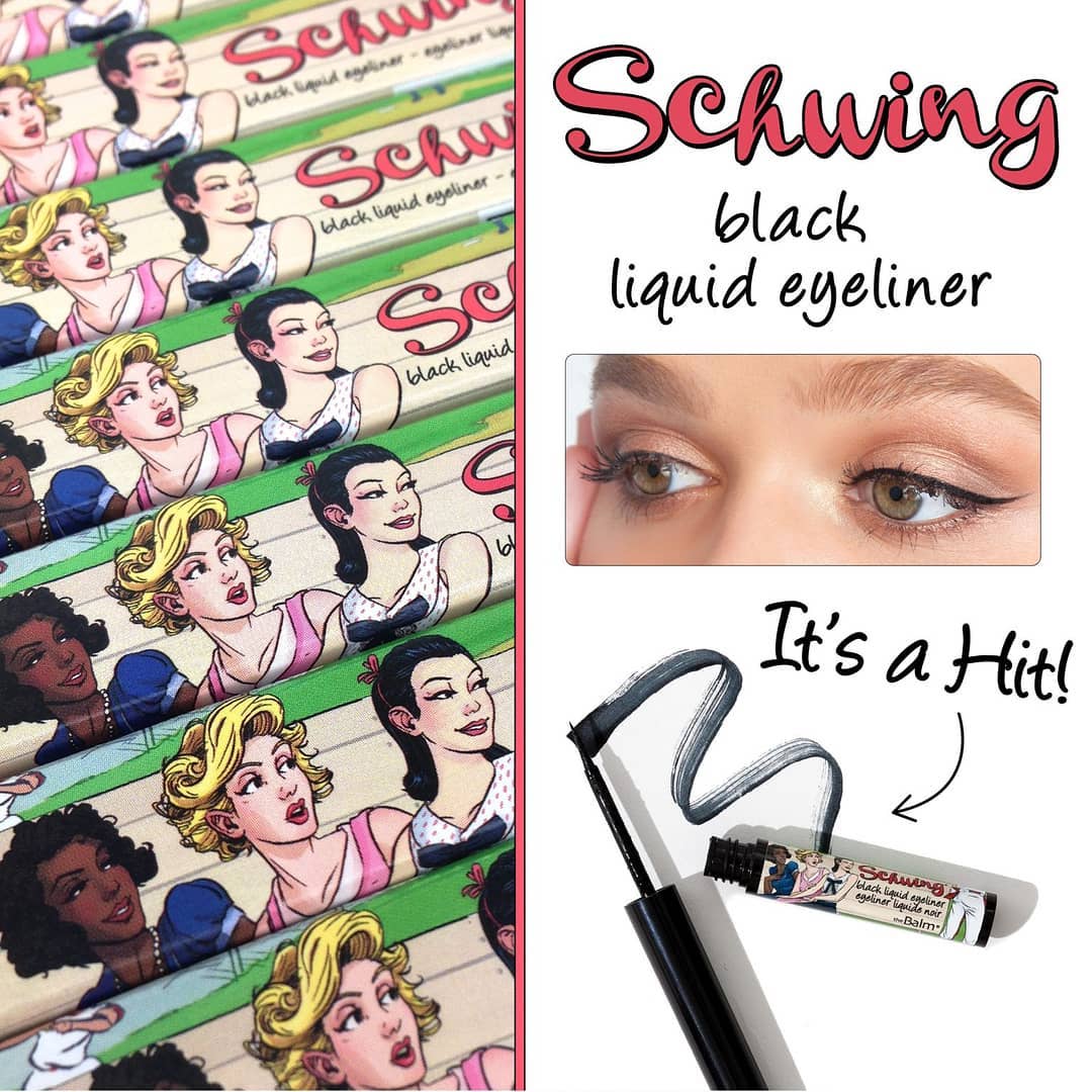 theBalm Cosmetics - Hit it out the park with Schwing Liquid Eyeliner, click link in bio to shop one of our top bestsellers. ⚾