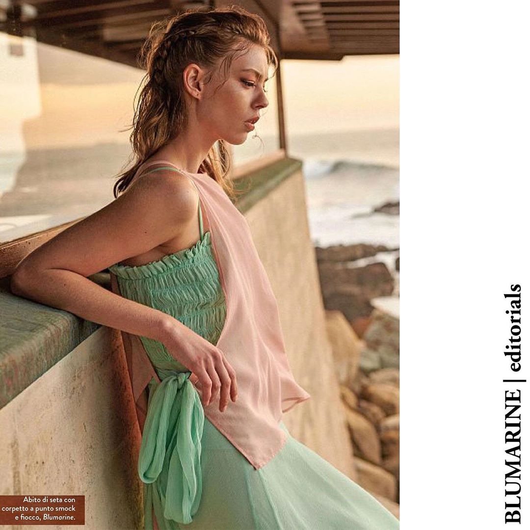Blumarine - Cromantica. Stunning @ondriahardinofficial glows on the April issue of @amicamagazine wearing #BlumarineSS20 chiffon dress. Styled by @iampaoloturina, photograper @frederico__martins.
#Blu...