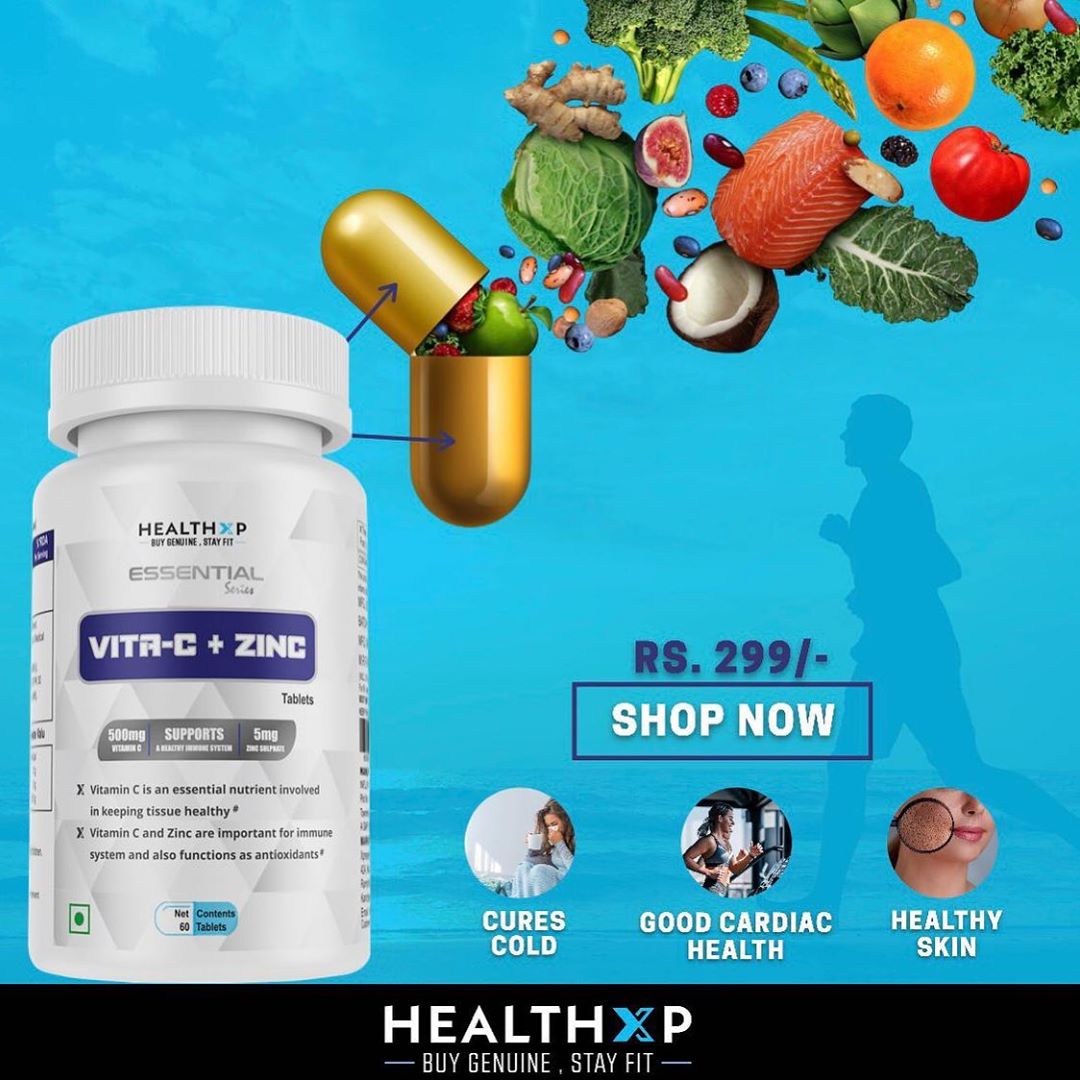 HealthXP® - Key Features:
✅Involved In Keeping Tissue Healthy
✅Vitamin C and Zinc Are Important For The Immune System & Also Functions As Antioxidants
✅Supports Heart Health
✅Contributes To Skin Healt...