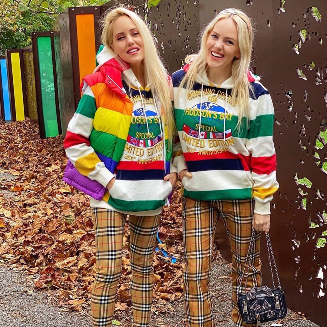 Moschino - #Repost @beckermantwins
・・・
The way I see it, if you want the rainbow, you gotta put up with the rain." — @dollyparton 🌈 🌧 Congrats to our love @itsjeremyscott on his @moschino x @hudsonsba...