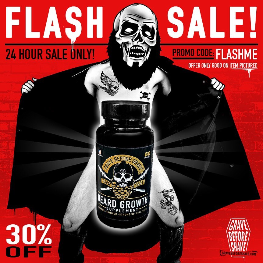 wayne bailey - 💥Last chance to take advantage of our FLASH SALE!💥
—
30% off our GRAVE BEFORE SHAVE BEARD GROWTH SUPPLEMENTS is active NOW!
WWW.GRAVEBEFORESHAVE.COM
—
Our Grave Before Shave Beard Growt...