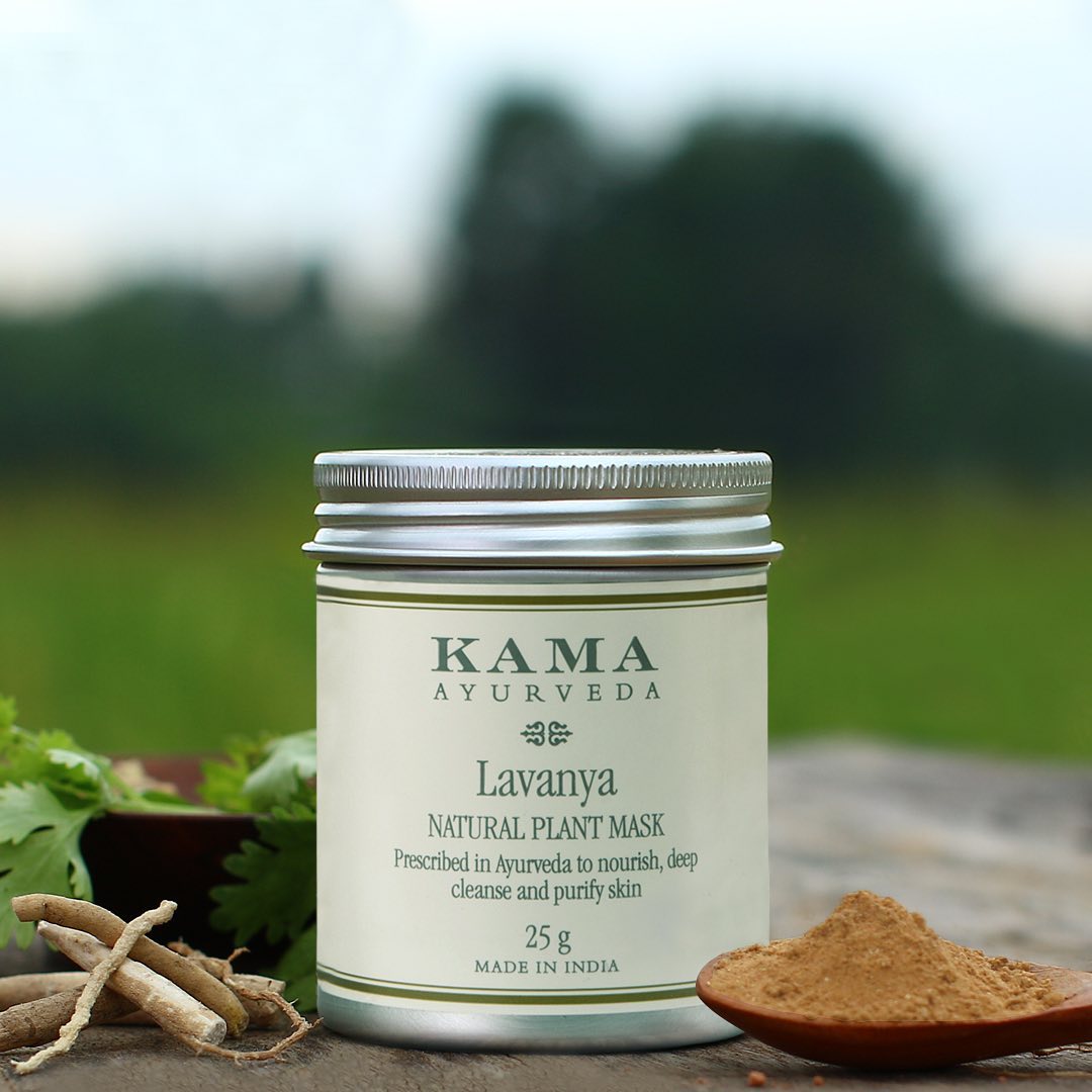 Kama Ayurveda - A must for sensitive skin, #Lavanya is a 100% Natural Plant Mask that leaves your skin glowing and refreshed. Made with extracts of #Coriander, #Lodhra, and #Liquorice, Lavanya Mask ex...