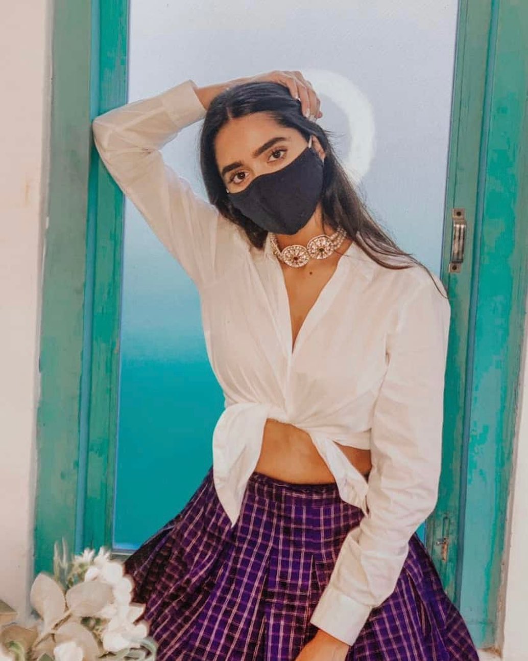 MYNTRA - Pair your checkered skirt with a basic shirt, add a statement jewellery piece and just watch the magic happen!
📸 @hasiniyellareddy
Look up similar product code:  12332738 , 12332748 (Skirt) /...