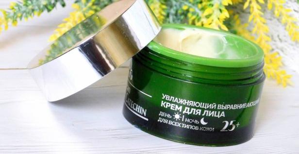 Увлажняющий выравнивающий крем для лица день/ночь для всех типов кожи 25+ Белита-М Серия EGCG Korean Green Tea Catechin antioxidant protection фото