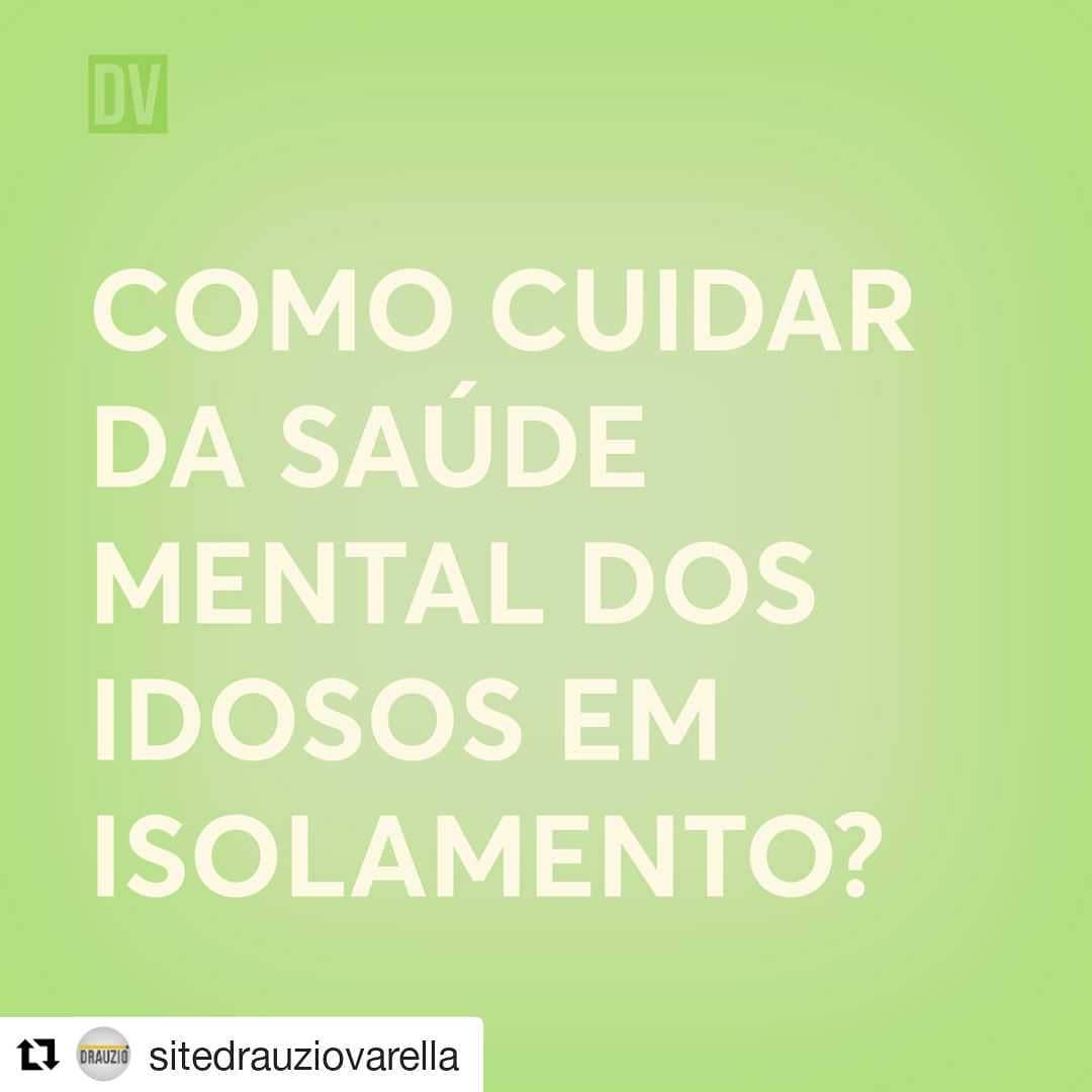 Drogarias Pacheco - #Repost @sitedrauziovarella
・・・
Por serem o principal grupo com maiores riscos de sofrer complicações pela #COVID19, a recomendação é que pessoas idosas fiquem totalmente isoladas....