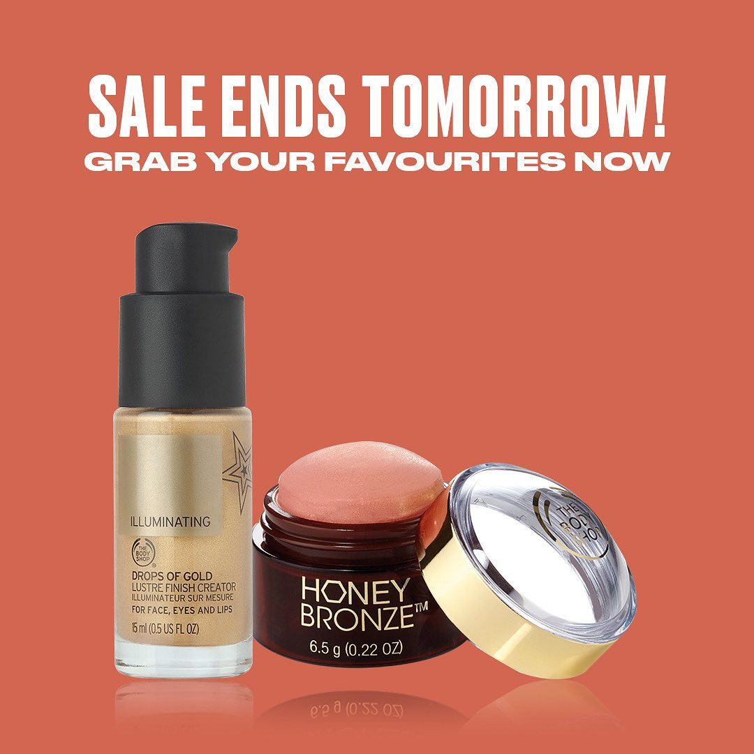 The Body Shop India - The seriously sweet sale ends tomorrow. Are you ready with your wish list? Shop your favourites at great rates for the last time! Get up to 50%* off on purchase of any 2 products...