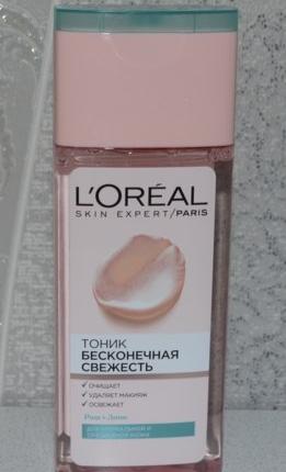 Тоник L'Oreal Paris Paris Skin Expert Бесконечная свежесть Роза + Лотос для нормальной и смешанной кожи фото