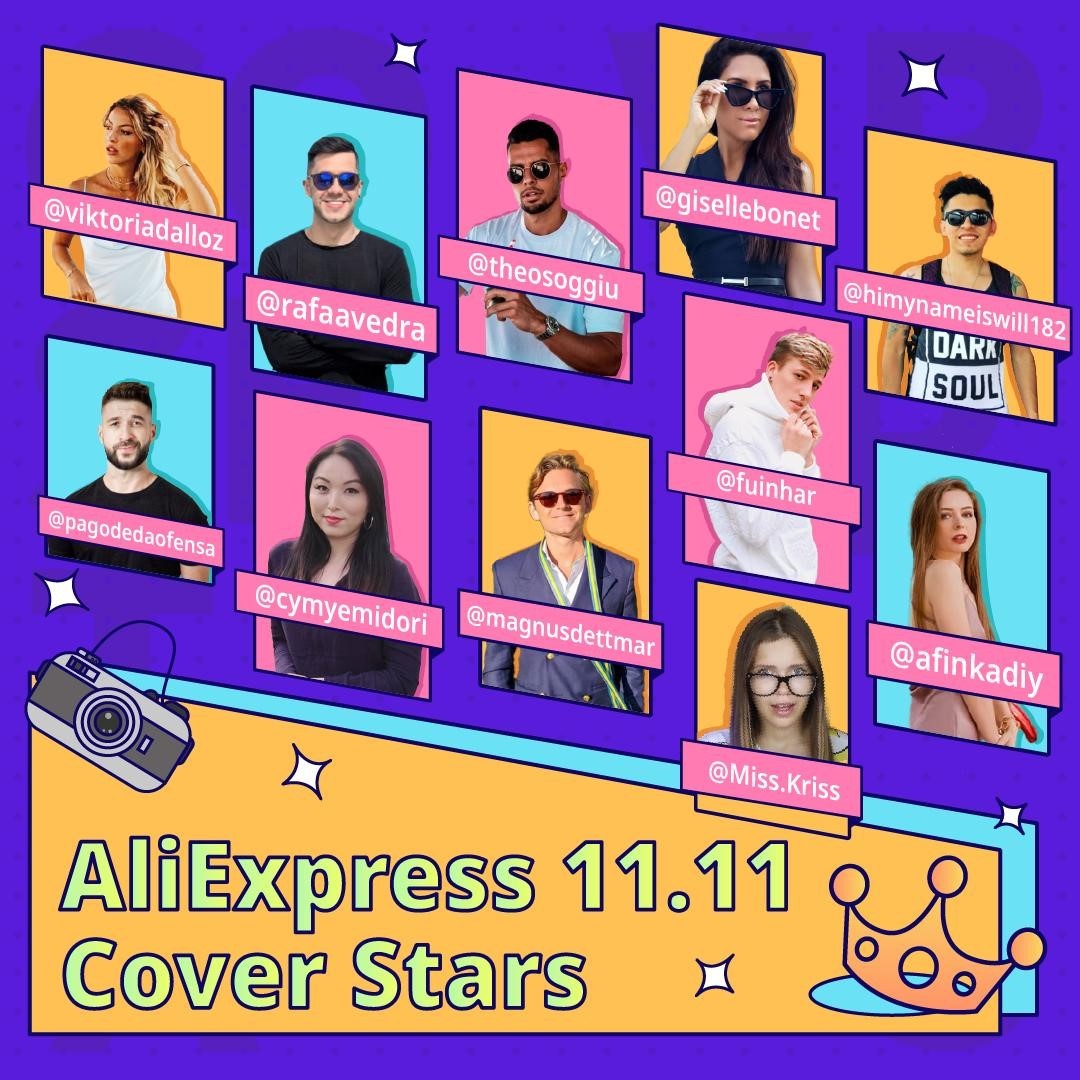 AliExpress - BIG NEWS! The list of AliExpress 11.11 Cover Stars has come out! Congratulations to the 11 talented winners!

They will each get up to US $5000 cash and will be our official feed venue co...