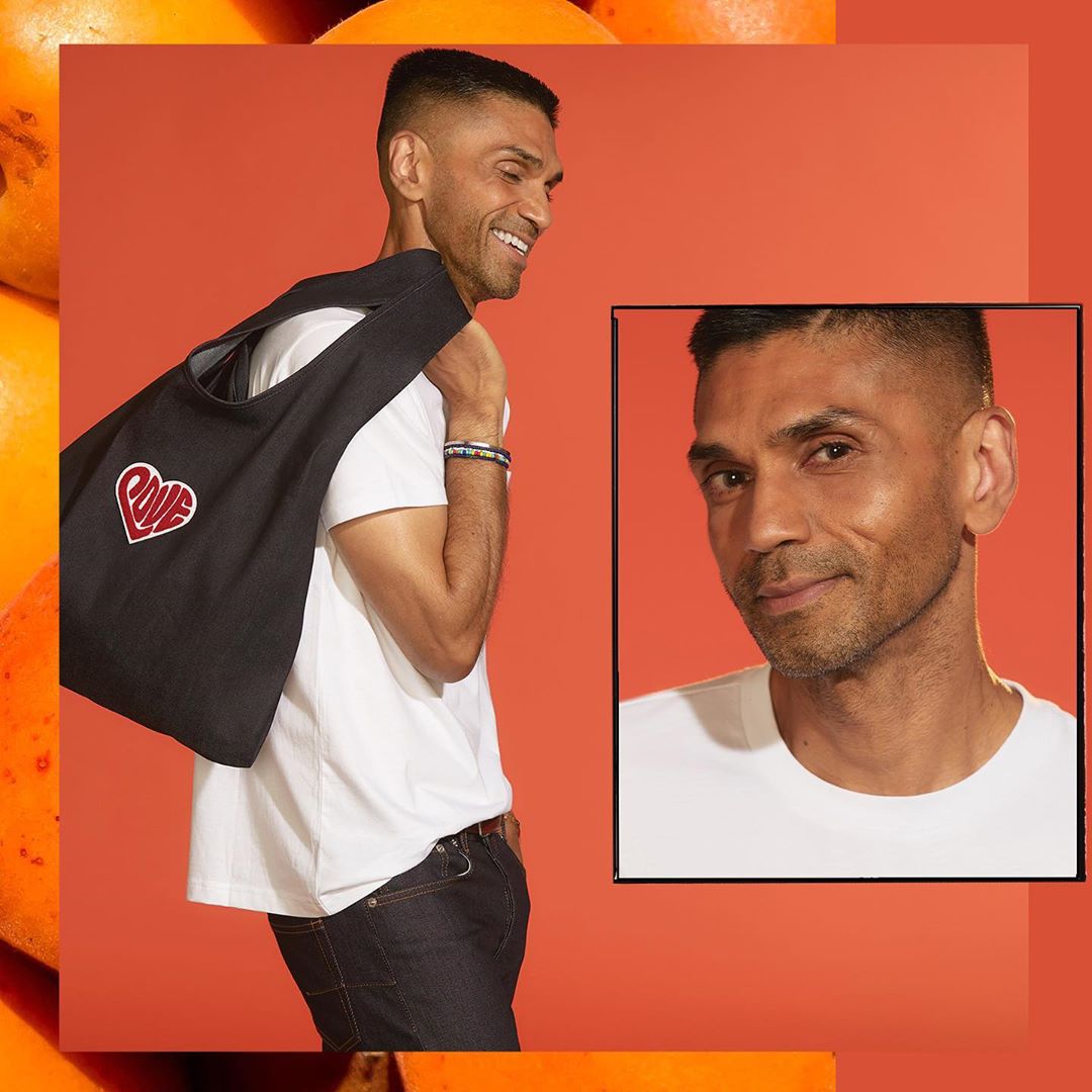 Michael Kors - Divisional VP for Global Marketing and Communications Dinesh Kandiah follows his ❤️ in our LOVE T-Shirt and Tote. To Dinesh, food is all about “connection, especially during this time w...