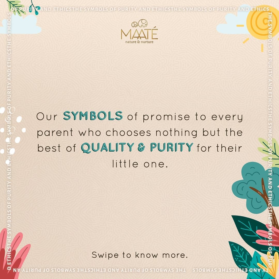 MAATÉ - Our symbols of purity & quality are small conscious efforts that we aim to make as a baby care brand👶

Our entire line of products are created for your baby-boo delicate skin & hair, they are...