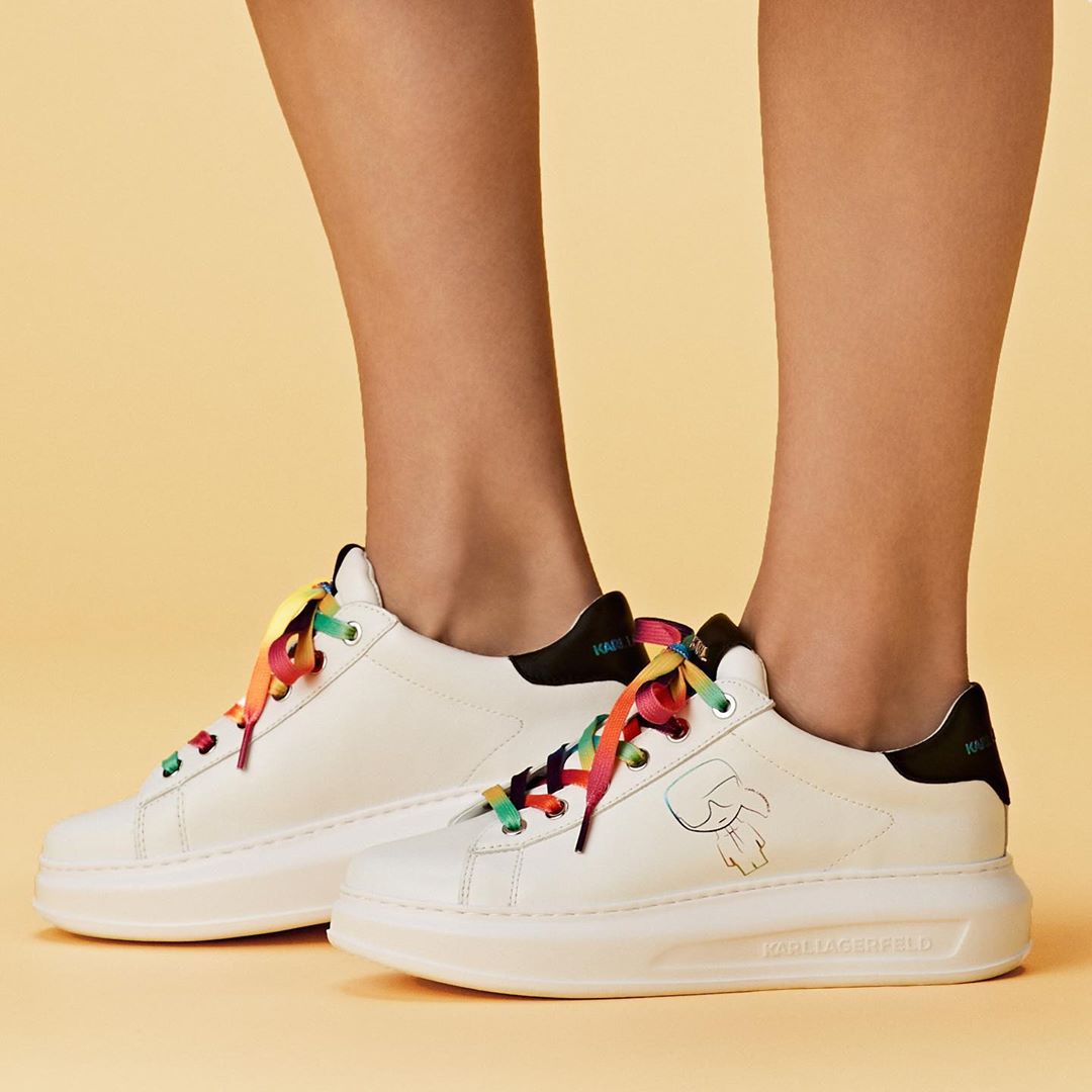 KARL LAGERFELD - Black, white and a pop of color: introducing the K/LOVE sneakers. ❤️ #KARLLAGERFELD