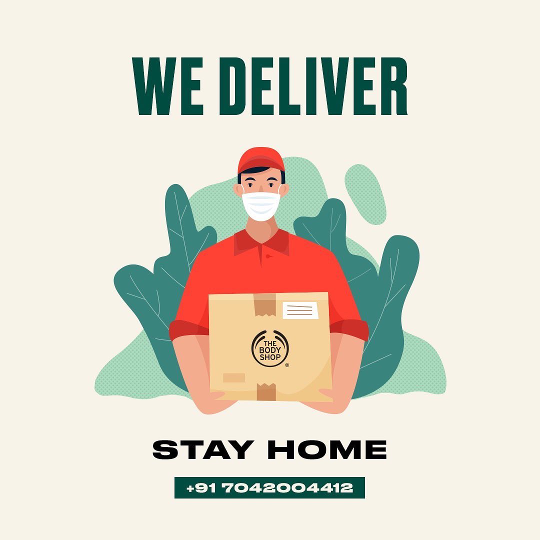 The Body Shop India - If you can't come to us, we will come to you! Keeping your safety at priority, we promise to deliver your favourites at your doorstep the same day! Following all safety protocols...