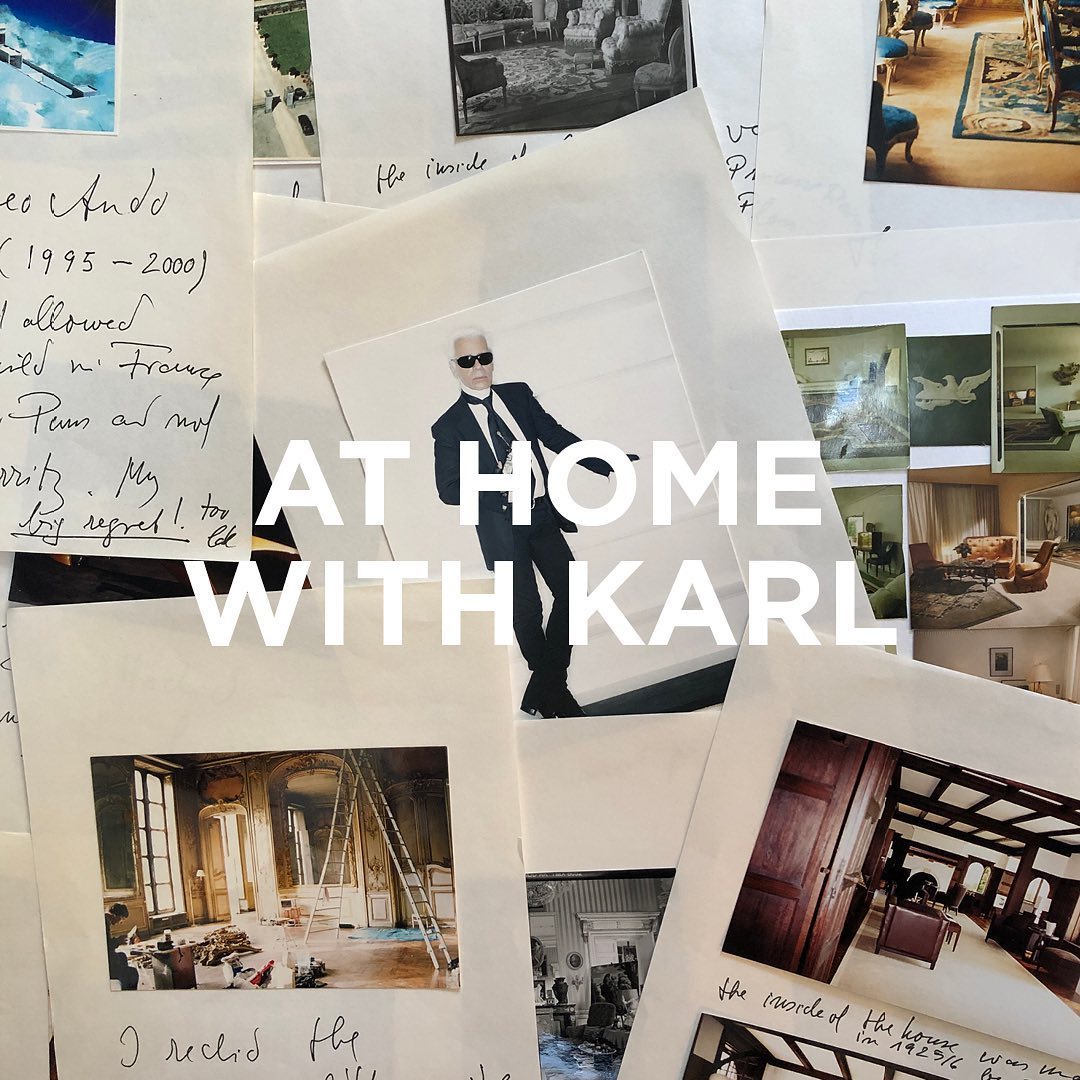 KARL LAGERFELD - At Home With Karl 🖤 The Maison Karl Lagerfeld has rediscovered a one-of-a-kind scrapbook created by Karl, which gives you a glimpse inside his homes around the world. Head to IG Stori...