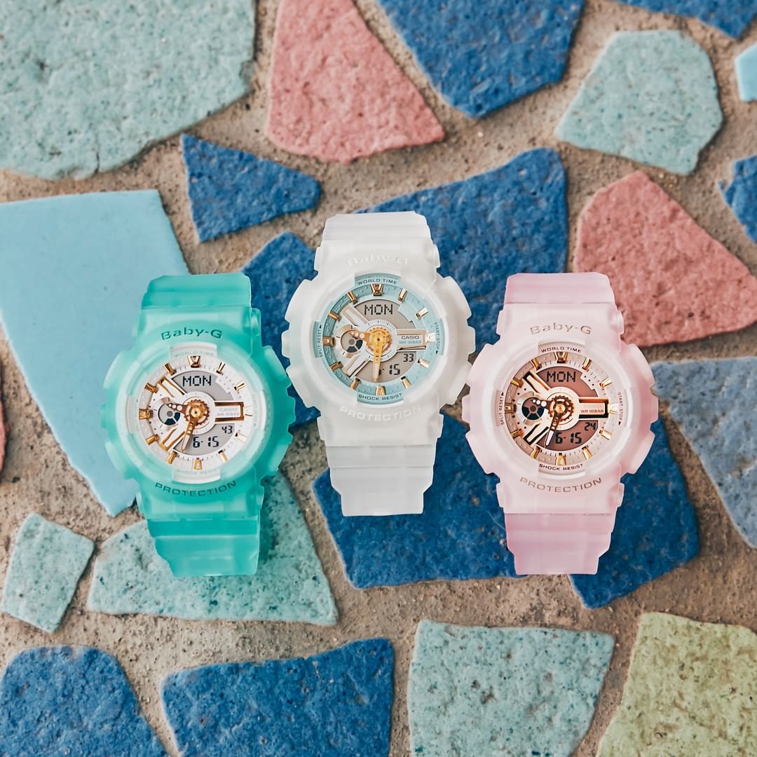 Casio USA - Beach vibes with the new sea glass tribe from Baby-G. ⁠
•⁠ ⁠
•⁠ ⁠
•⁠ ⁠
•⁠ ⁠
•⁠ ⁠
•⁠ ⁠
•⁠ ⁠
•⁠ ⁠
#babyg #BA110 #summerstyle #BabyGSeaGlass #casio #babygwatch #casiobabyg