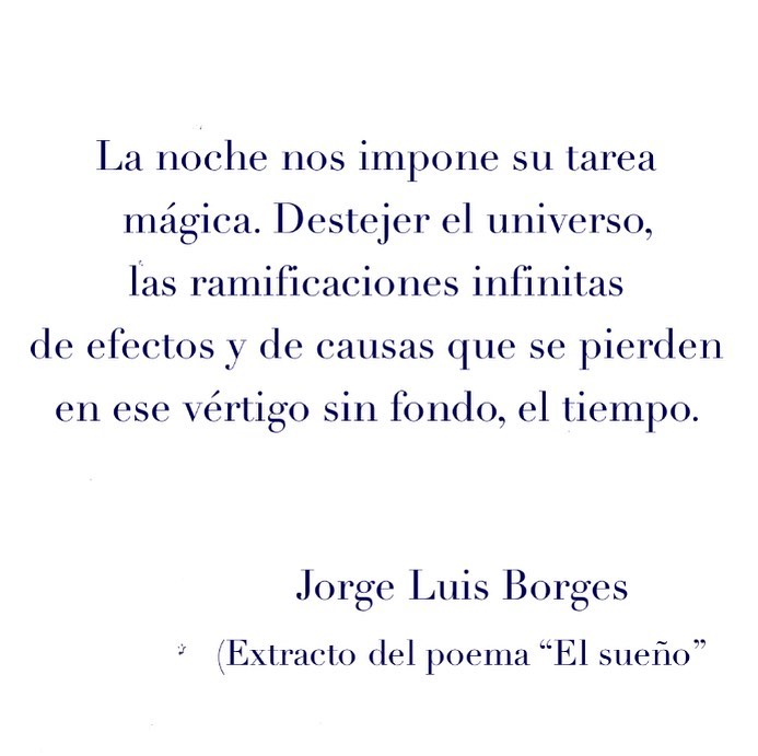 Antonio Banderas - Hora de destejer el universo.
Buenas noches.

#Borges #ElSueño #Poema
