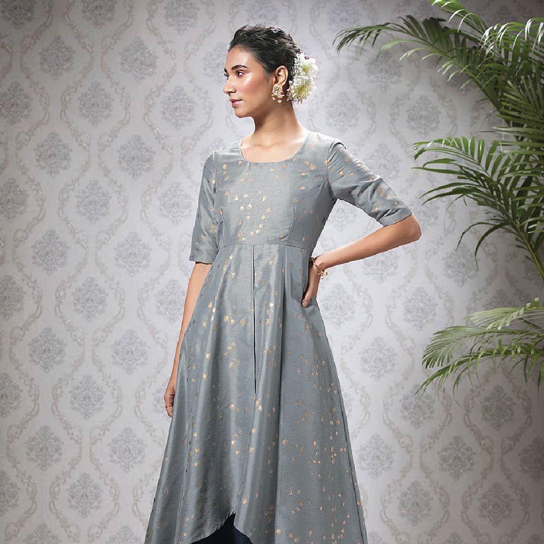 Lifestyle Stores - Get ready for the festive season with the most fashionable ethnic wear like this silver kurta with gold accents from Indya available at Lifestyle.
.
Tap on the image to SHOP NOW or...