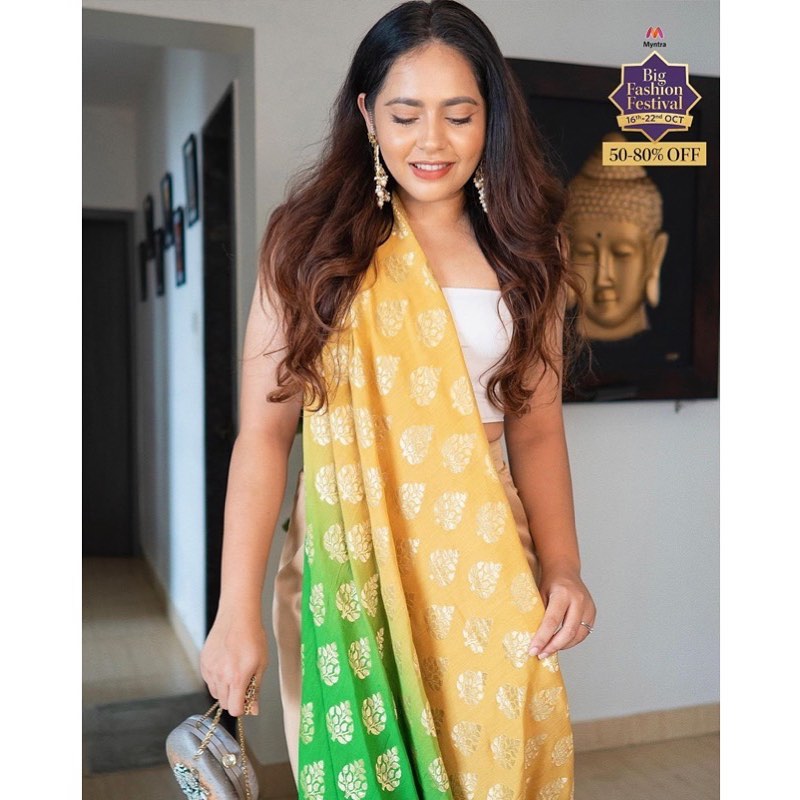 MYNTRA - India's Biggest Fashion Festival has arrived! 16th - 22nd Oct.
@aayushibangur  is ready for the Myntra Big Fashion Festival.
100% Fashion. Up To 80% Off.
Stay tuned!
Look up similar product :...