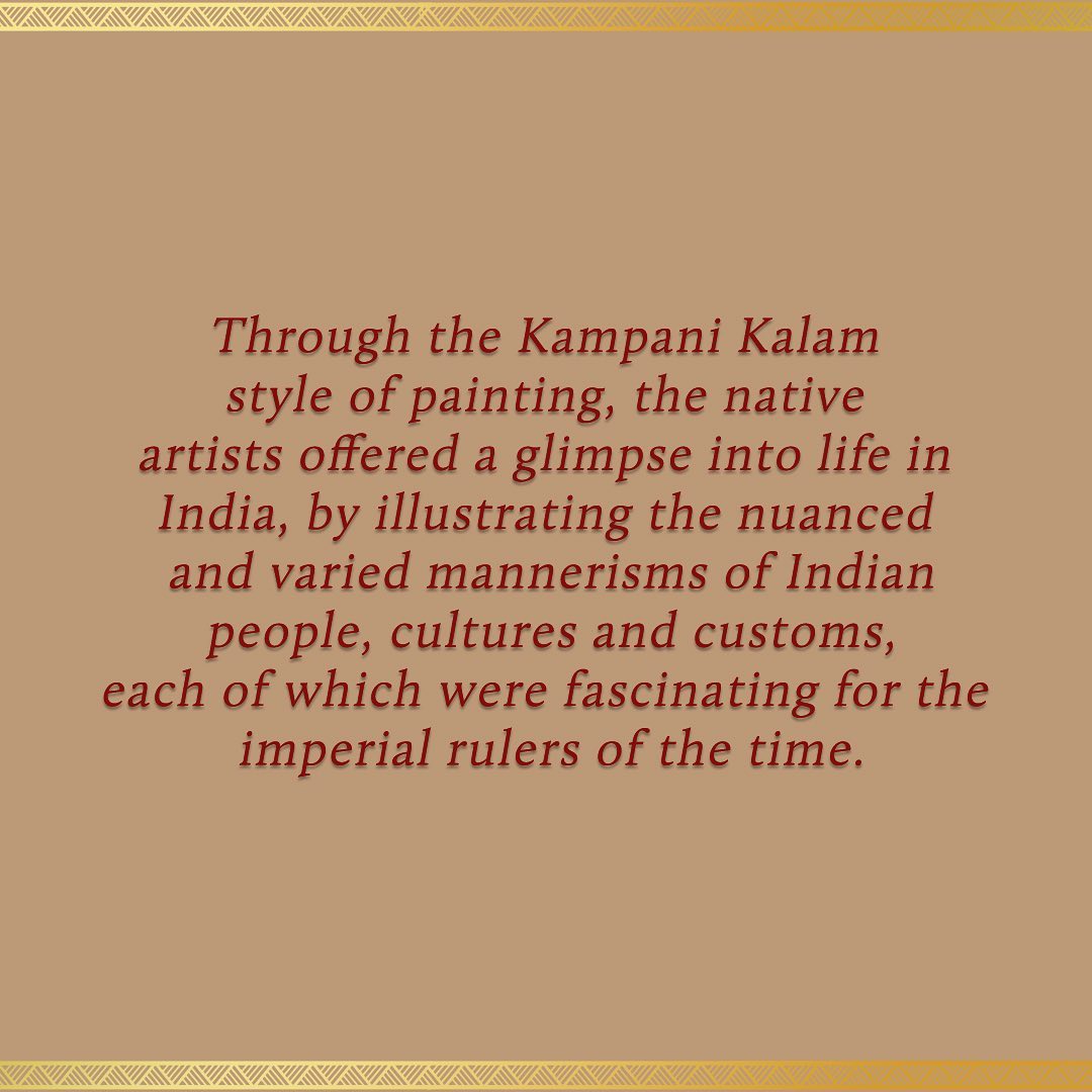 forestessentials - Through the #KampaniKalam style of painting, the native artists offered a glimpse into life in India, by illustrating the nuanced and varied mannerisms of Indian people, cultures an...