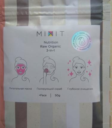 Маска для лица MIXIT Nutrition raw Organic 3 in 1  фото