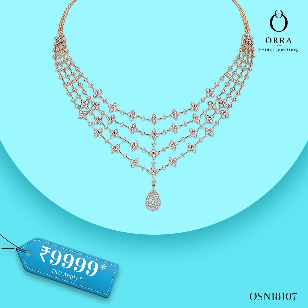 ORRA Jewellery - Bring home a spectacular diamond necklace from ORRA's #AstraCollection

Shop for this exquisite design with our "Buy Now Pay Later" Offer with a simple down payment of just ₹9,999. Pa...