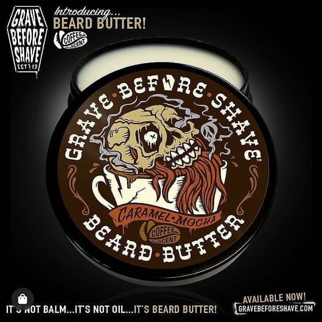 wayne bailey - Grave Before  Shave Caramel Mocha Beard Beard Butter!!
—
WWW.GRAVEBEFORESHAVE.COM
—
Delicious caramel coffee scent with mocha afternotes
—
 #GraveBeforeShave #GBS #Fisticuffs #Fisticuff...