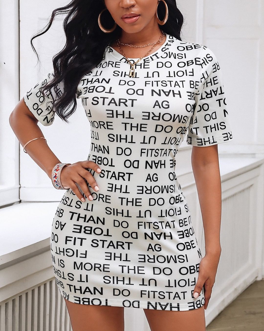 boutiquefeel_official - Letter Print Short Sleeve Casual Dress⁠
Click boutiquefeel.com LZQ1734  to search  get the specific price and size.⁠
 #fashion #style #love