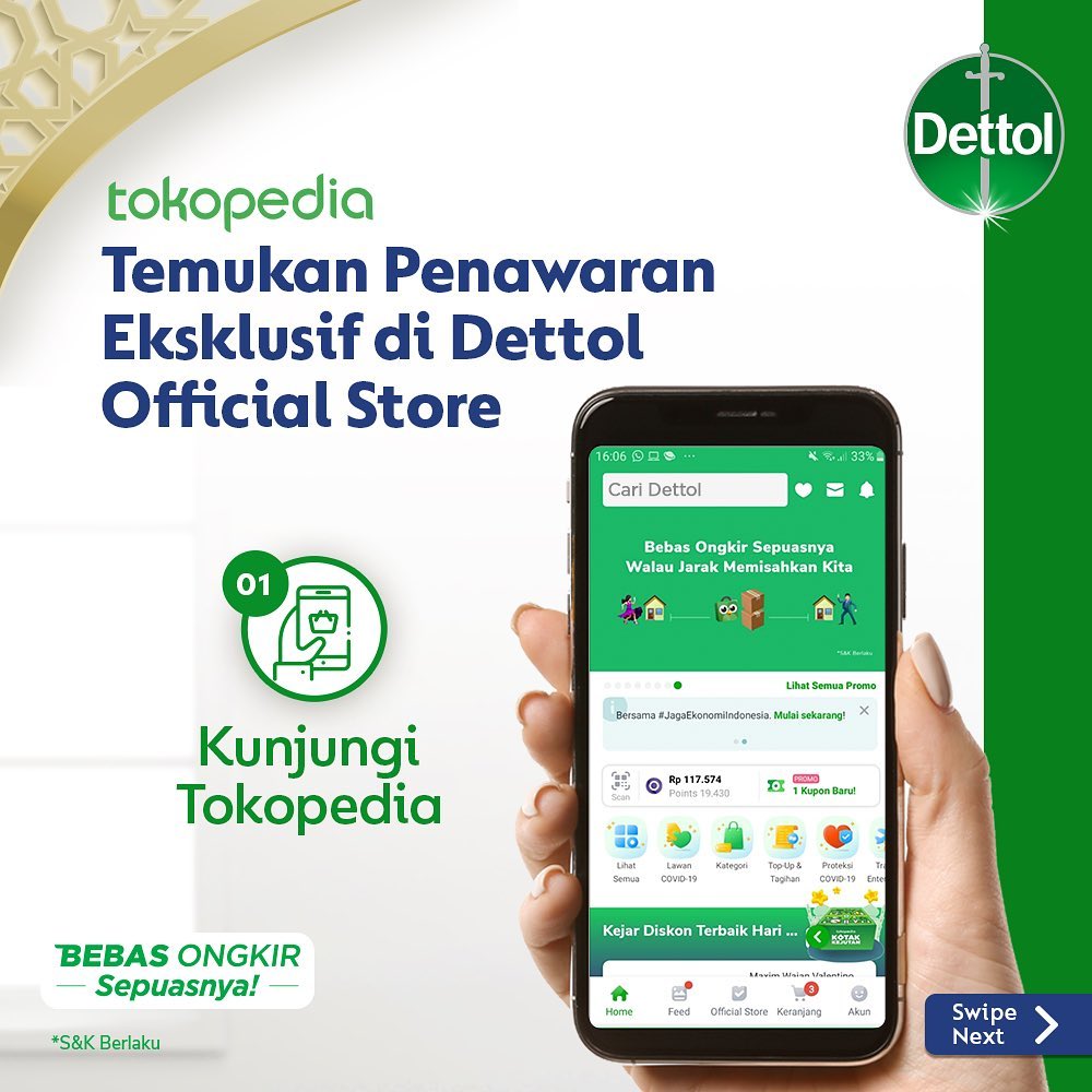 Dettol Indonesia - Jangan lewatkan promo spesial Ramadan Dettol mulai 24 April besok!

Yuk, kunjungi official store Dettol di Tokopedia untuk belanja paket Ramadan Dettol dan dapatkan scarf eksklusif...