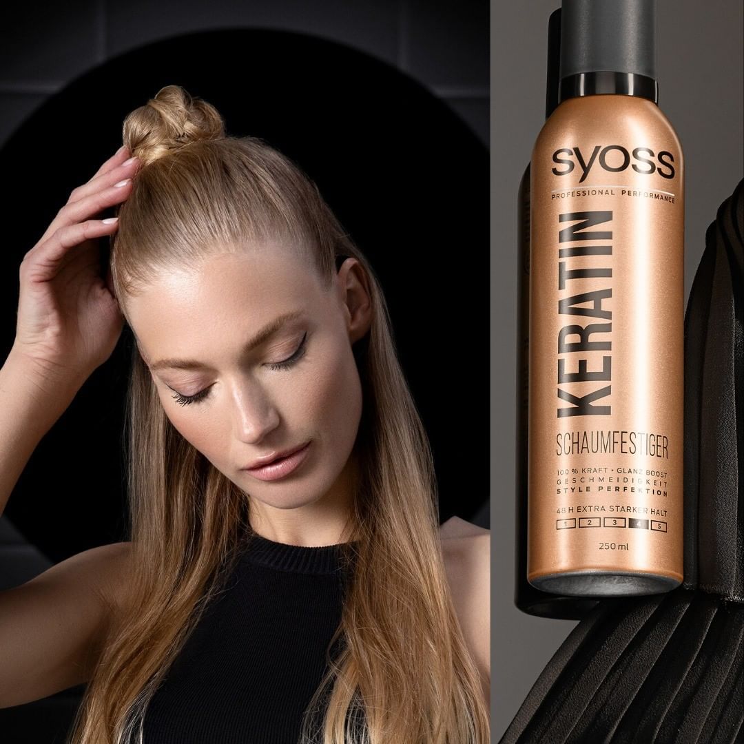 Syoss - Summer is for #bunhairstyles. Play them right with #Syoss Keratin 🖤 #stylecontrol #getsyossed
.
.
.
#Keratin #mousse #hairspray #stronghold #shinyhair #bun #bunhairstyle #halfbun #updo #summer...