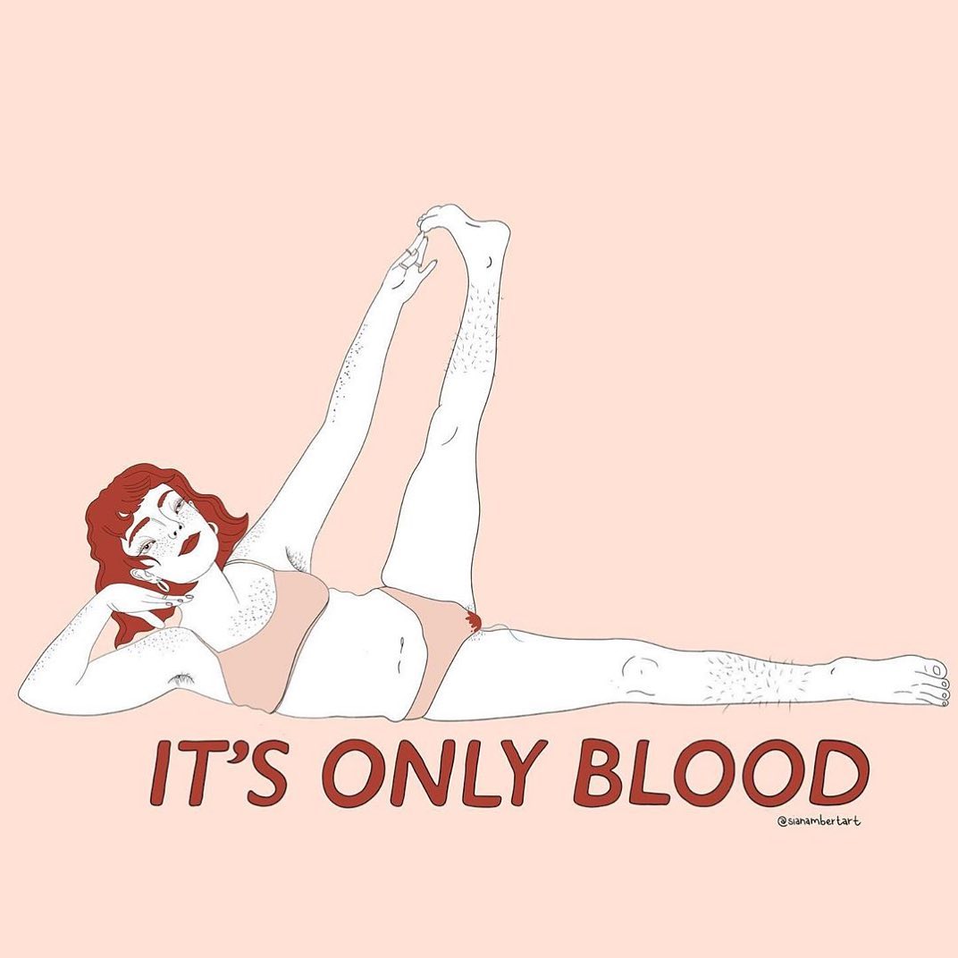 Tampax Tampons Official - Couldn't have said it better ourselves. It's 👏 Only 👏 Blood 👏 So why does talking about it make so many people uncomfortable? 🎨: @sianamberart #periodart #normalizeperiods #p...