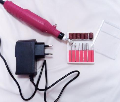 Аппарат для маникюра и педикюра Aliexpress 1pcs pink Nail Art Variable Speed Electric Manicure Pedicure tool Set Including 6 kinds of drill bits фото