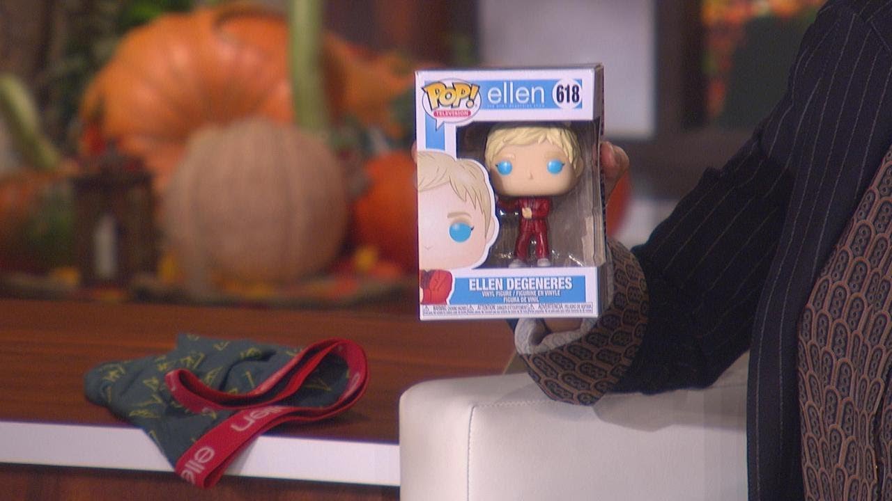 Ellen Compares Her Head with Her Exclusive Funko Pop Doll!