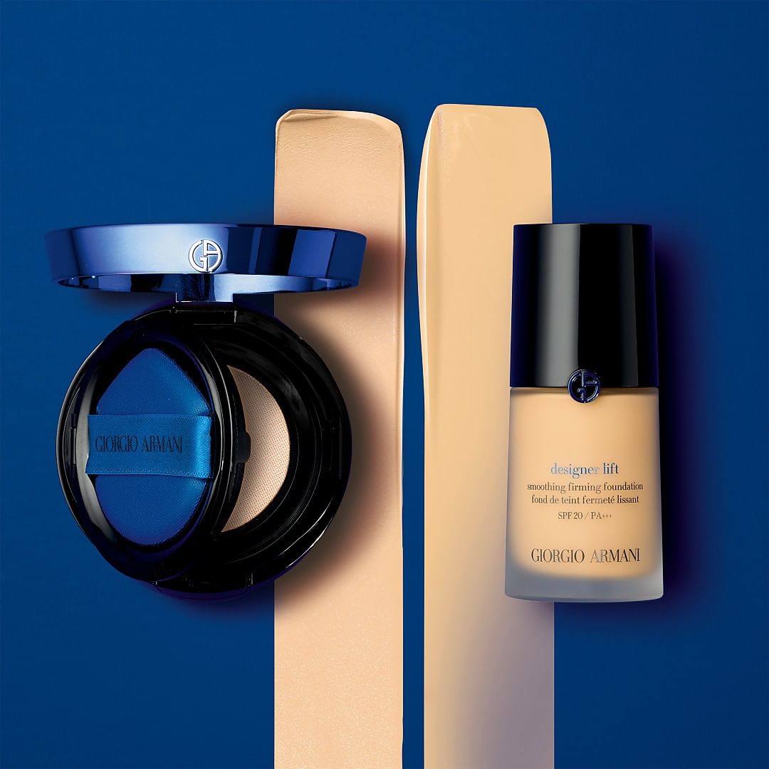 Armani beauty - The tailor-made Armani glow. Illuminate and protect your complexion with the iconic full coverage DESIGNER LIFT FOUNDATION and made-to-measure DESIGNER ESSENCE-IN-BALM MESH CUSHION....