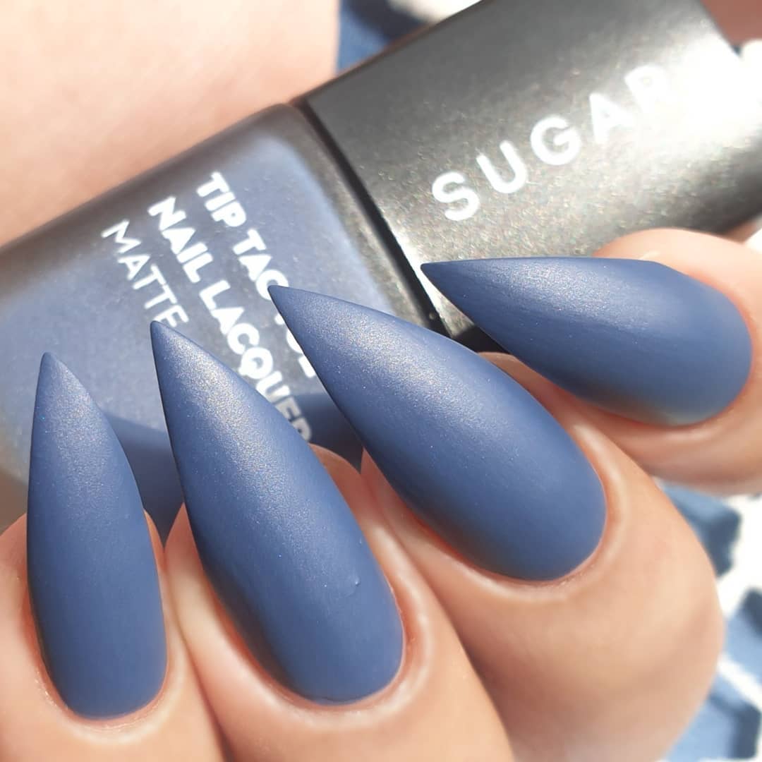 SUGAR Cosmetics - Some matte love anyone? 💅🏻
In frame: @donuttouchmynails

Products used : 🌸 Tip Tac Toe Nail Lacquer 026 Beat The Blues
.
.
💥Visit the link in bio to shop now.
.⁠
.⁠
#TrySUGAR #SUGARC...