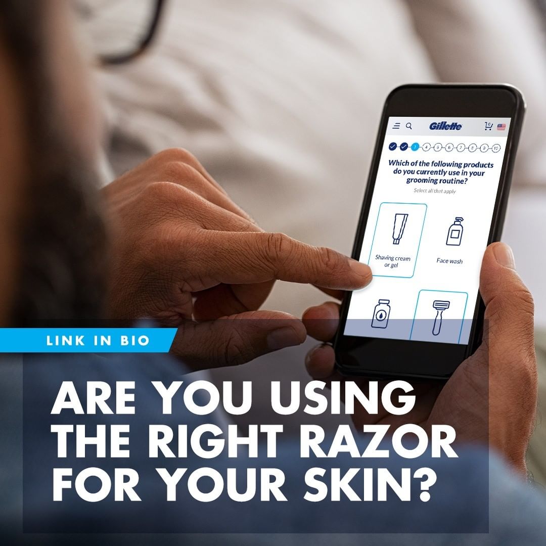 Gillette - Let the Gillette Shave Advisor help find the right razor for you. #LinkInBio.