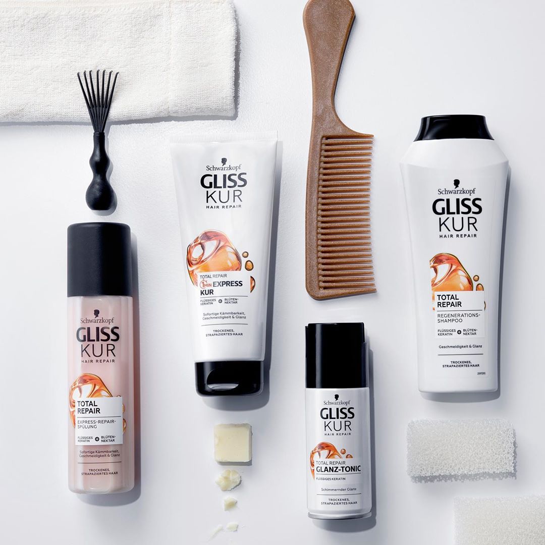 Schwarzkopf International - Gliss Total Repair with liquid keratin & flower nectar protects the hair fibers and beautifies your hair structure 🥰 #schwarzkopf #createyourstyle #togetherfortruebeauty #l...