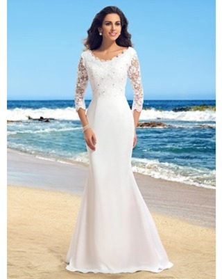 Tidebuy.com - Beaded Trumpet Lace Beach Wedding Dress⁣
Item:  11216062⁣
http://urlend.com/baI7ZbN